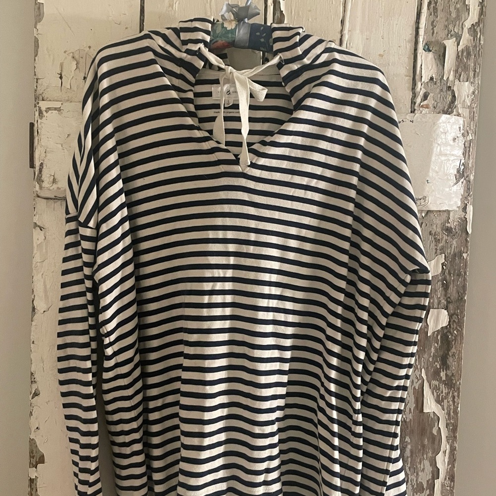 Lou & Grey Striped Hoodie, Size L